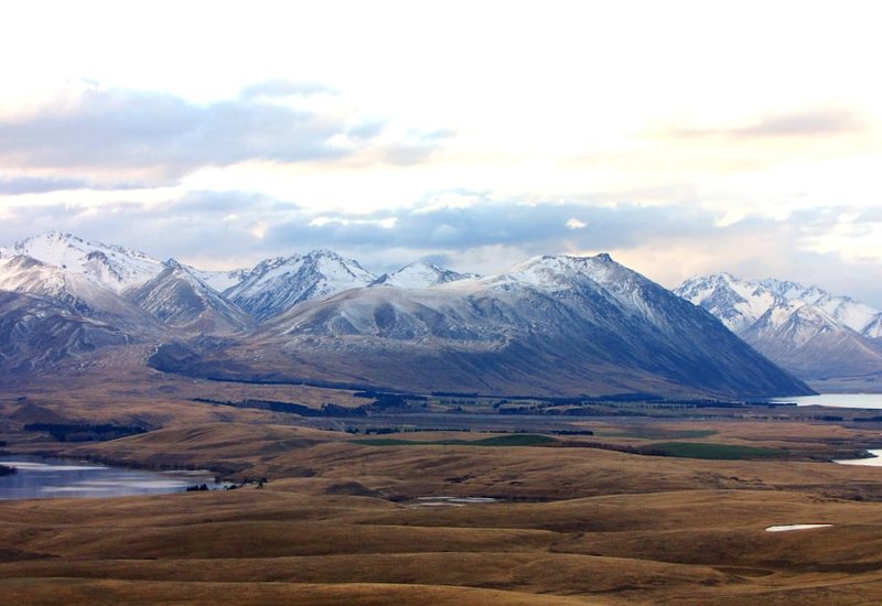 Snow on the Southern Alps above the Wakatipu basin